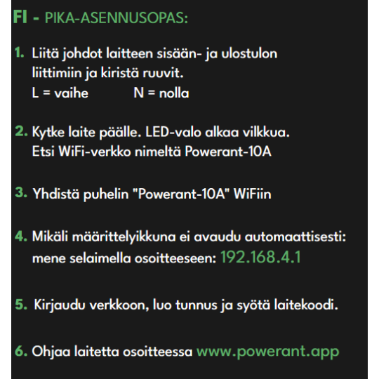 Laadukas pörssisähkörele, maksimi 10A virta - nopeasti verkkopastamme