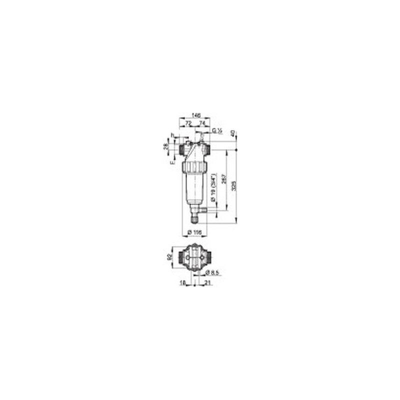 Linjasuodatin  1 1/4" ( 50 mesh )