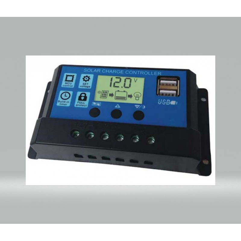 PV LATAUSSÄÄDIN LCD PWM 12V/24V/30A
