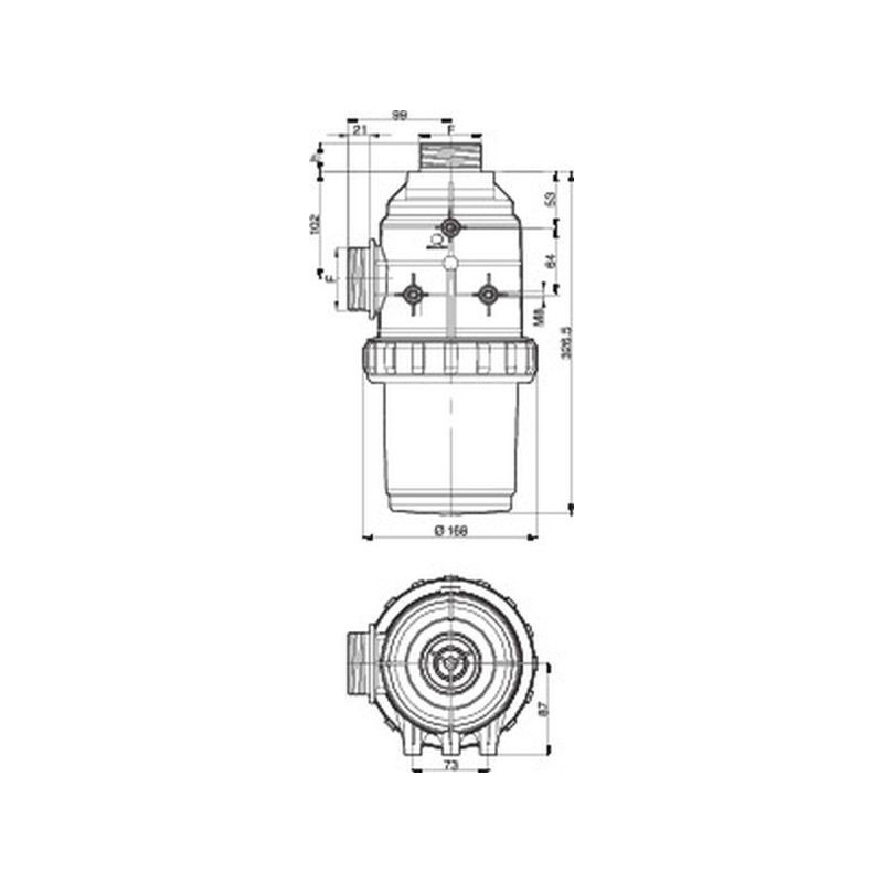 Imusuodatin 2" ( 80 mesh )